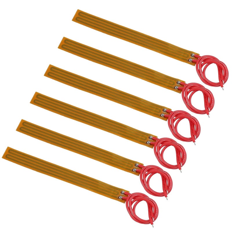 Coliao 6pcs Film Heater Plate Adhesive Pad 12V 12W 10mmx93mm PI Heating Elements Film Strip Heater Adhesive Polyimide Heater Plate - Image 1